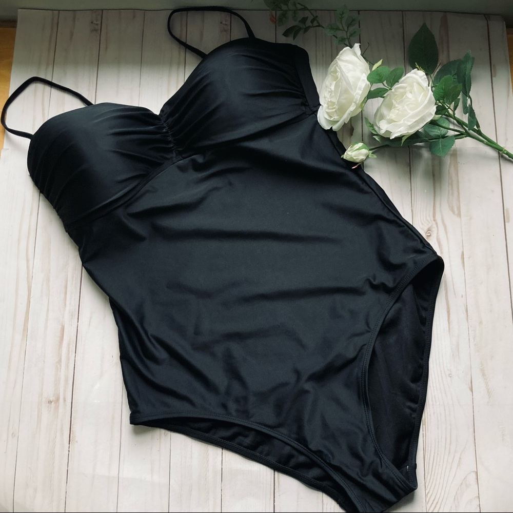 Old Navy Ebony Cinch Front Swimsuit Size XL